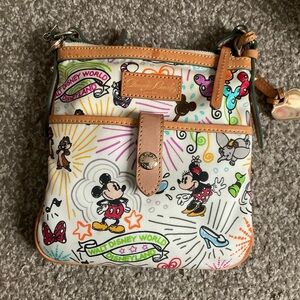 Dooney and Bourke Disney Sketch Letter Carrier Crossbody Bag